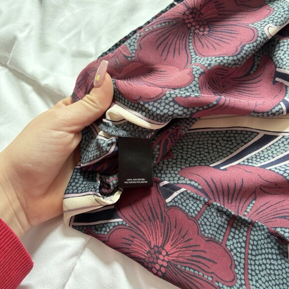 Ann Taylor Women Size XS Floral Off Shoulder Top Blouse Officechic Business City - Picture 7 of 9